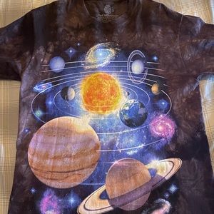 Solar System, Tye Dye, Vintage Style Tee. Size M